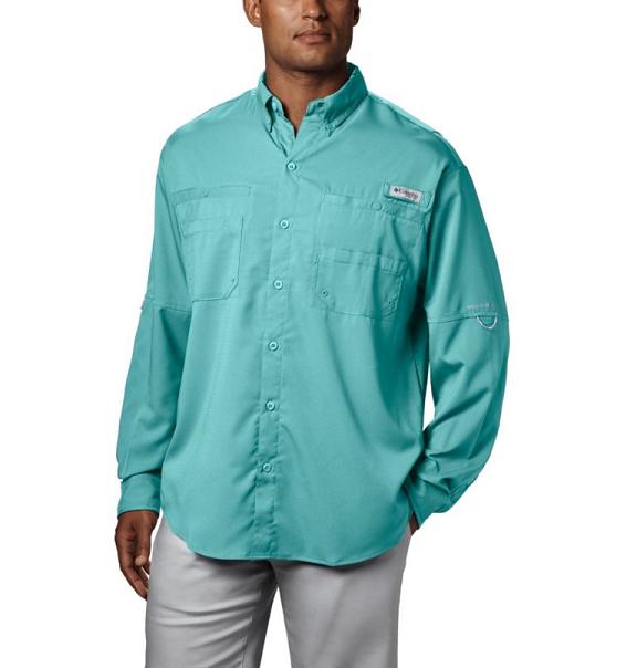 Columbia PFG Tamiami II Fishing Shirts Green For Men's NZ24158 New Zealand